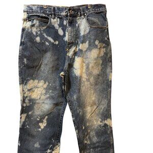 Vintage Phat Farm Wide-Leg Bleach Splattered Jeans – Size 38x33